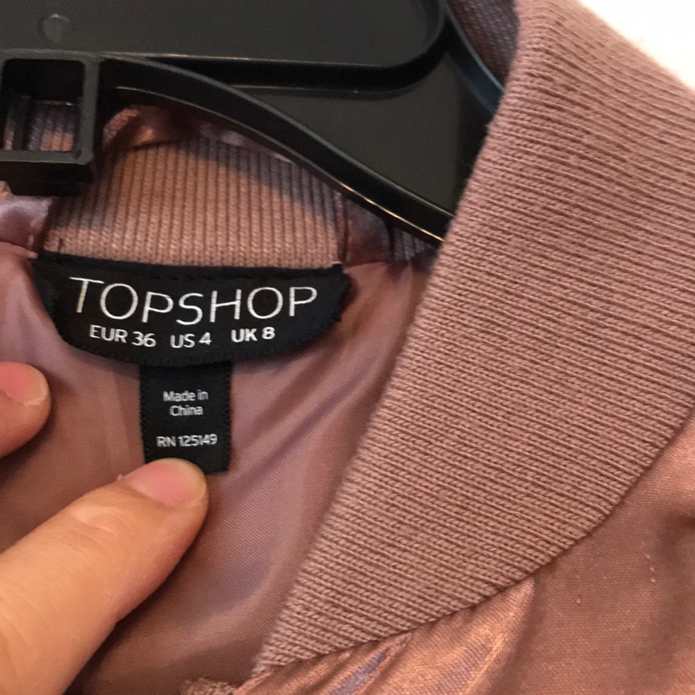 Topshop metallic bomber jacket - Picture 4 of 8